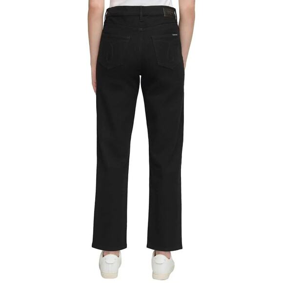 Calvin Klein Womens Inseam 29" Jet Black High Rise Mom Jeans Stretch NWT 12 - Picture 4 of 12